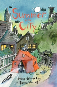 Summer in the City is the third title in the series by Marie-Louise Gay and David Homel, but it's a travel story with a twist — this time Charlie and his family stay home, and find adventure in their own Montreal neighborhood.